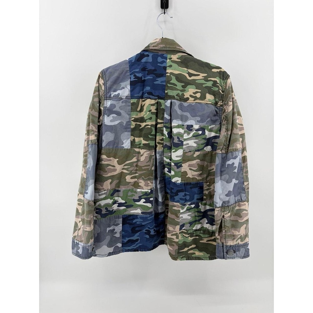 Gap Blue/Green/Gray Camo Cotton Denim, Lined Jacket, Women's Size Large - Picture 4 of 8